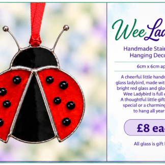 Wee Ladybird - Handmade Stained Glass Hanging Decoration
