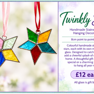 Twinkly Stars  - Handmade Stained Glass Hanging Decoration