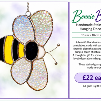 Bonnie Bumble  - Handmade Stained Glass Hanging Decoration