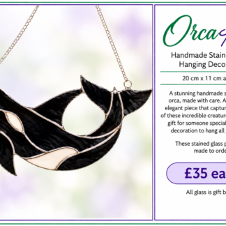 Orca Arc - Handmade Stained Glass Hanging Decoration