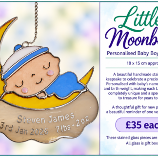 Little Moonbeam - Personalised Baby Boy Keepsake