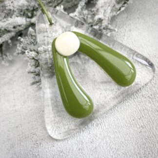 Fused Glass Mistletoe
