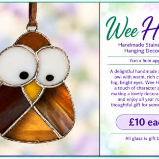 Wee Hootie - Handmade Stained Glass Hanging Decoration