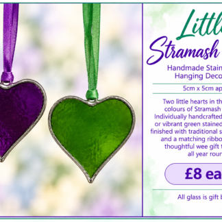 Little Stramash Hearts -  Handmade Stained Glass Hanging Decorations