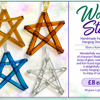 Wonky Stars  - Handmade Fused Glass Hanging Decorations