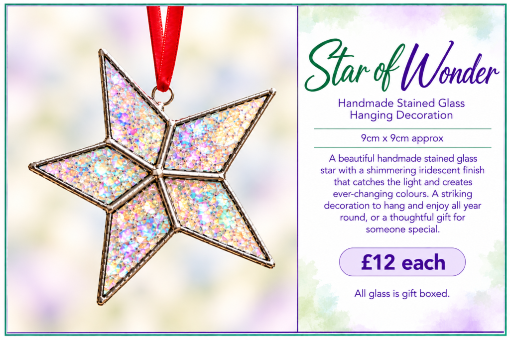 Star of Wonder  - Handmade Stained Glass Hanging Decoration