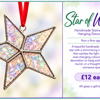 Star of Wonder  - Handmade Stained Glass Hanging Decoration