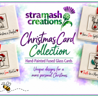 Christmas Cards  Hand-Painted Fused Glass